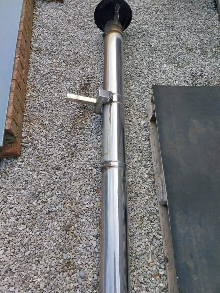 buse inox 3m complête, Inox, 60 à 80 mm, 2 à 4 mètres, Buse droite