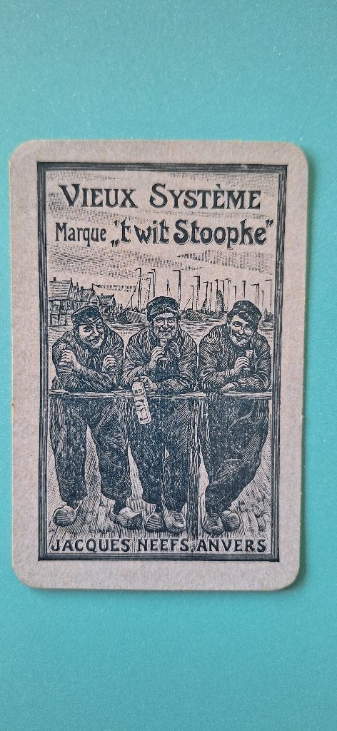 Carte à jouer 't Wit Stoopke, J. Neefs_Antwerpen_7, Collections, Enlèvement ou Envoi, Utilisé, Carte(s) à jouer