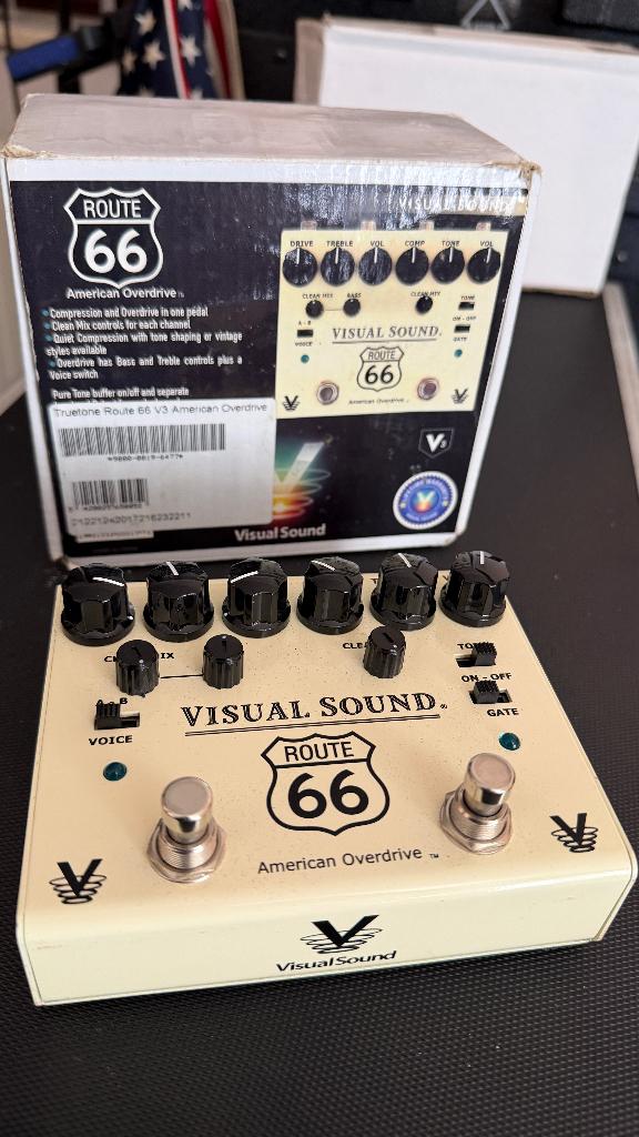 Visual Sound Route 66 V3 – Compressor + Overdrive, Ophalen of Verzenden, Compressor