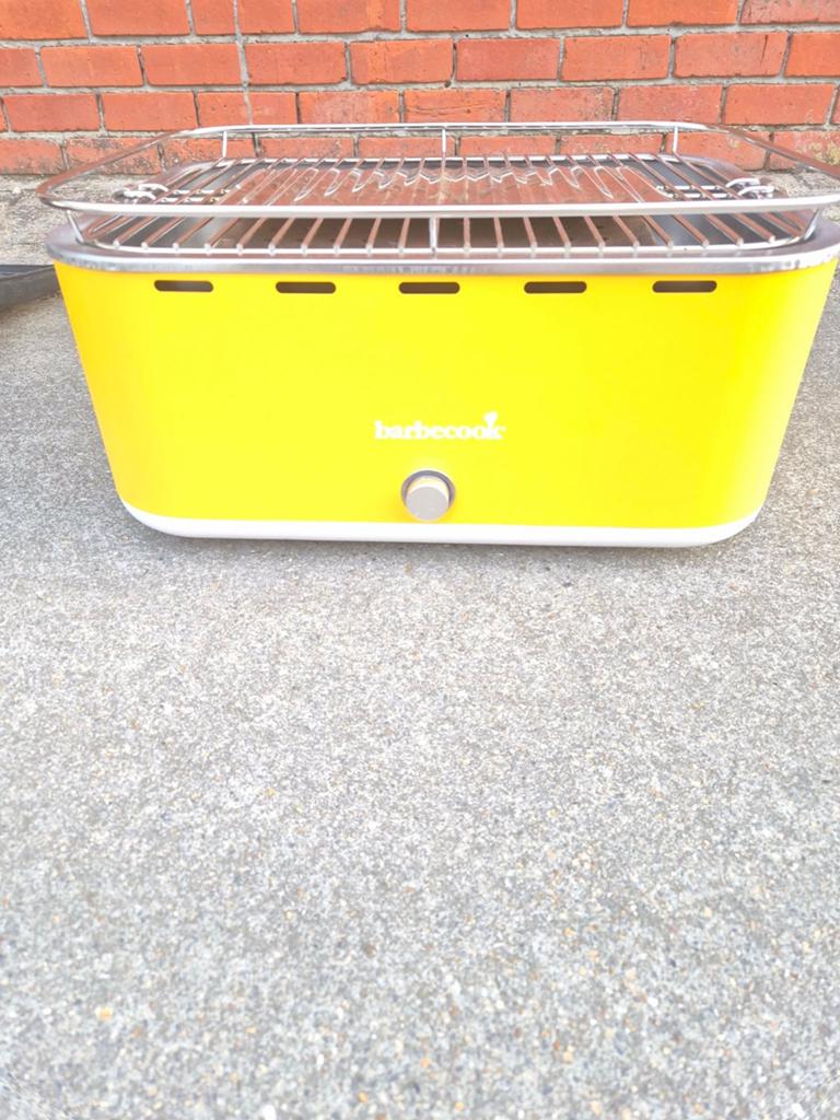 Barbecook Carlo, barbecue de table, jaune soleil, Enlèvement, Utilisé, Barbecook, Avec accessoires