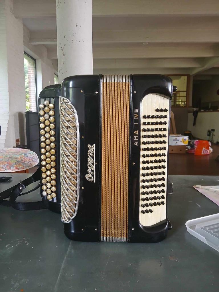 Organe, Musique & Instruments, Accordéons, Utilisé, Accordéon à boutons, 120 basses, Autres marques, Avec bretelles, Enlèvement