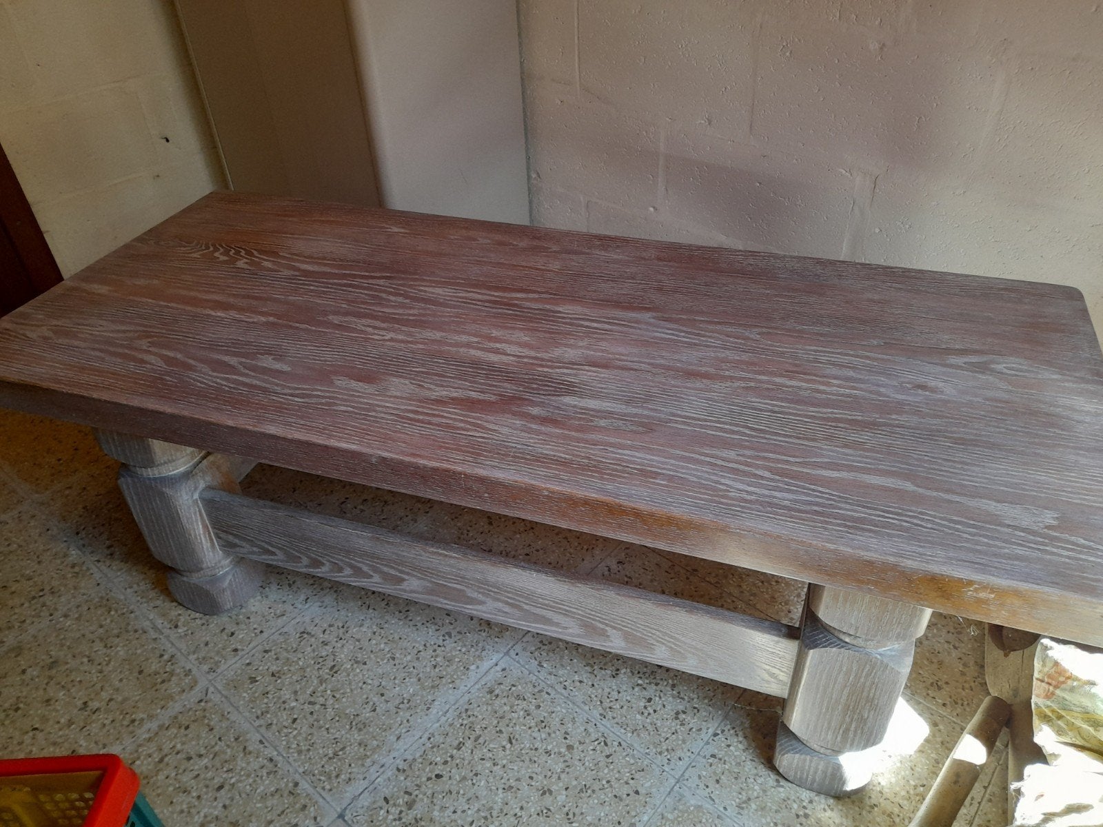 Table en chene cerusé, Comme neuf