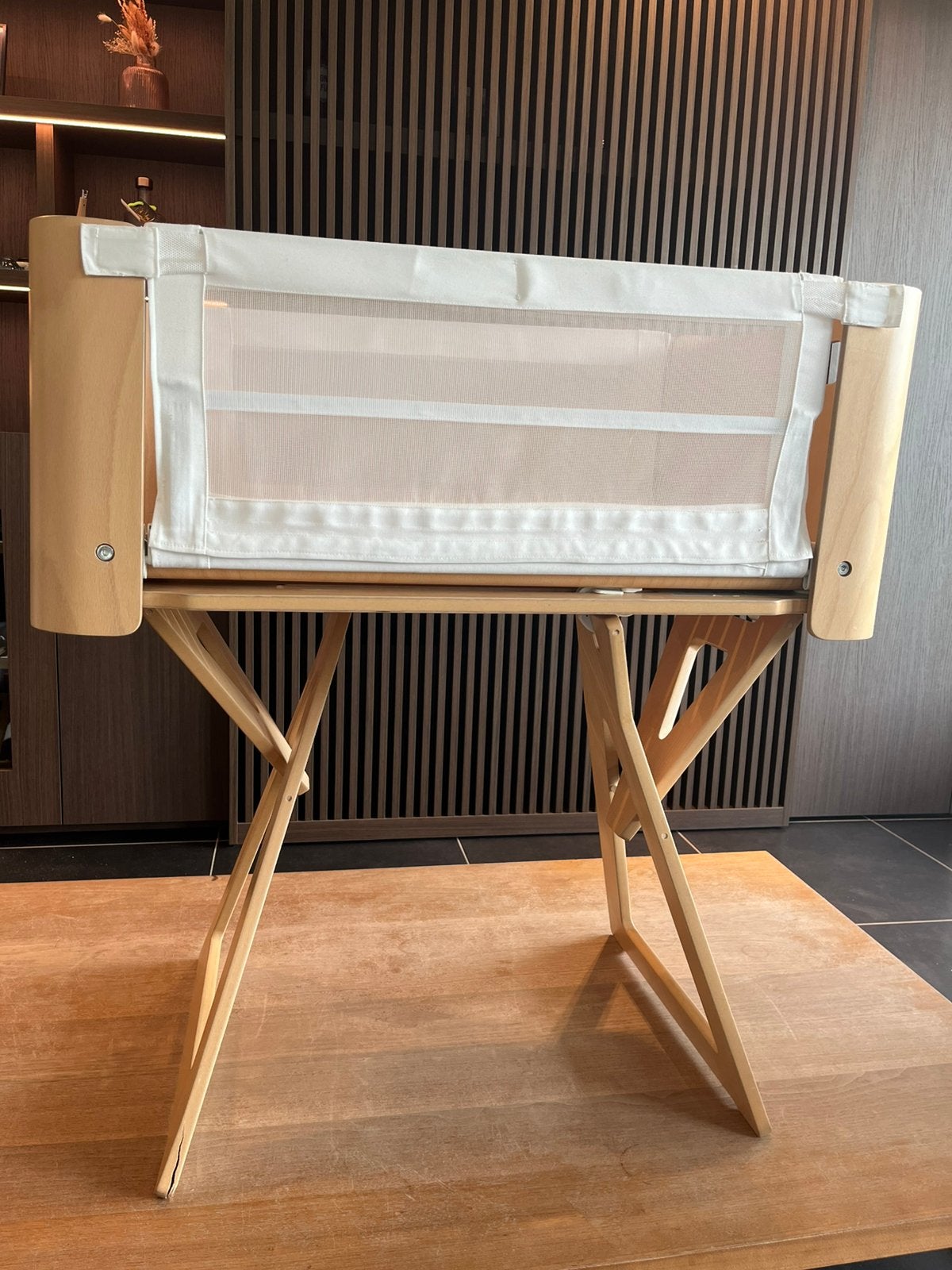 Nid de lit en bois avec matelas Aerosleep et housse, Enlèvement, Utilisé, Berceau