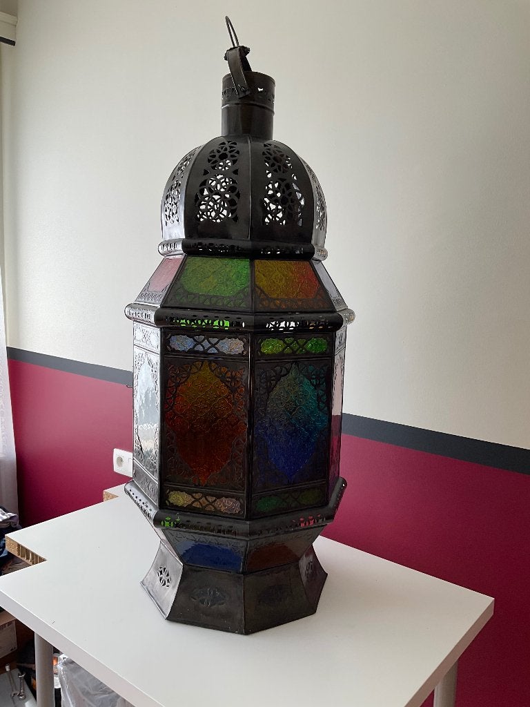 Belle lanterne orientale XL 110cm, Maison & Meubles, Enlèvement, Neuf, Métal, Oriental