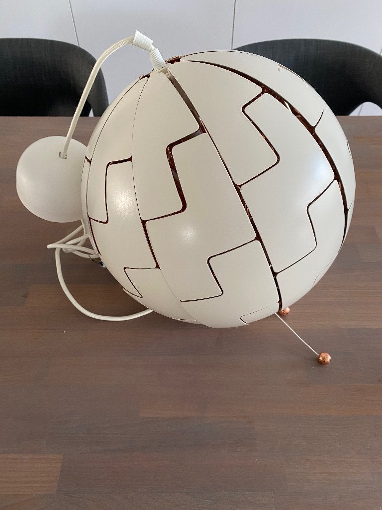 IKEA hanglamp PS14 wit/koper, Maison & Meubles, Enlèvement, Comme neuf, Synthétique