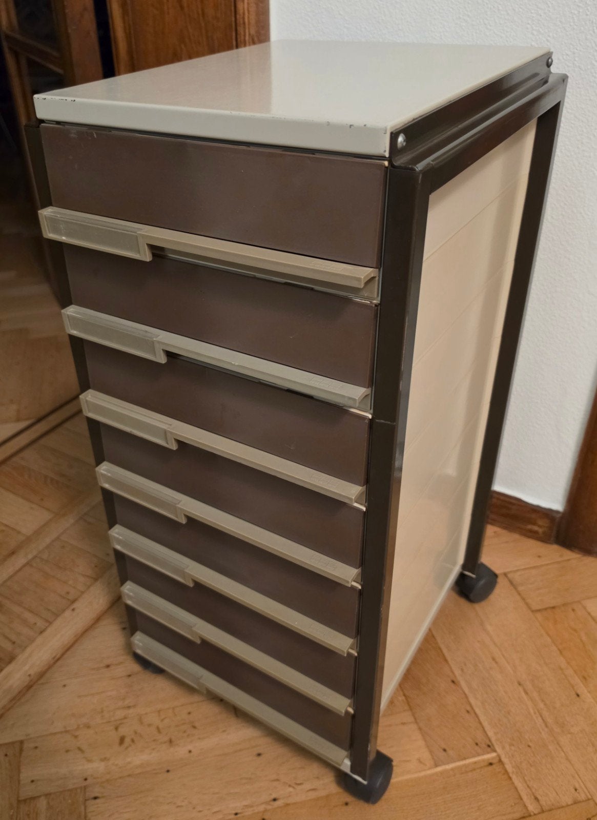 Vintage 1970s PAS lade archiefkast kast organiser ladeblok, Huis en Inrichting, Ophalen, Minder dan 50 cm, Minder dan 100 cm, 25 tot 50 cm