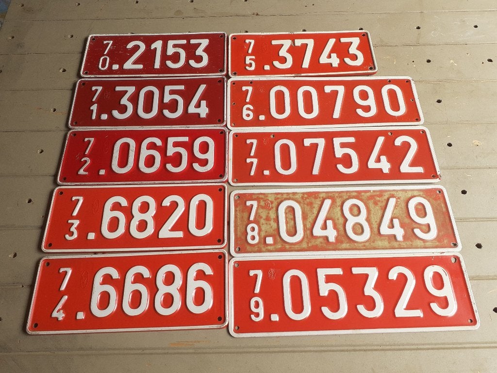Plaque transit Belgique, 1970 - 1979 avec cachet, Collections, Enlèvement ou Envoi, Utilisé