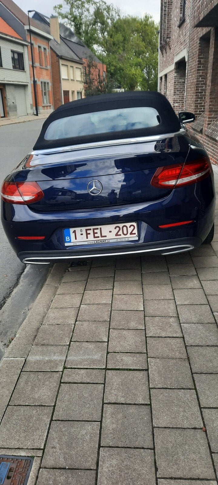 mercedes cabrio c180 donkerblauw, Autos, Cuir, Achat, Cabriolet, Noir