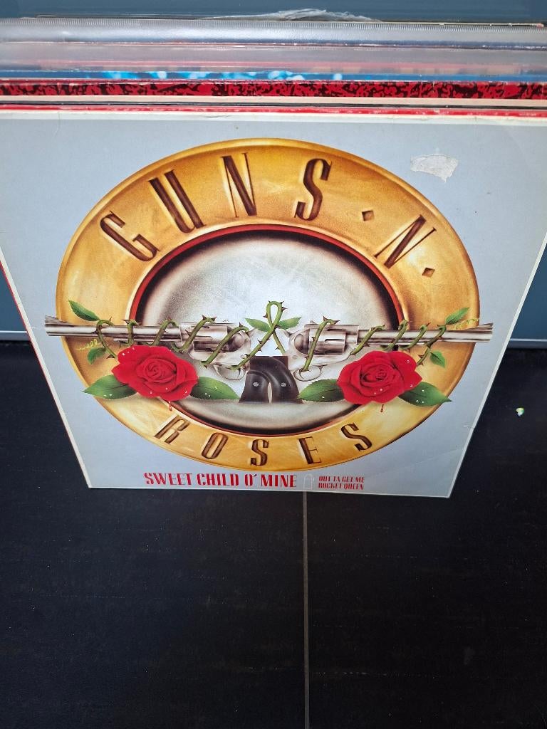 12" - guns n roses - sweet child  o'mine, Cd's en Dvd's, Gebruikt, 1980 - 1989, Ophalen of Verzenden, Inclusief binnenhoes