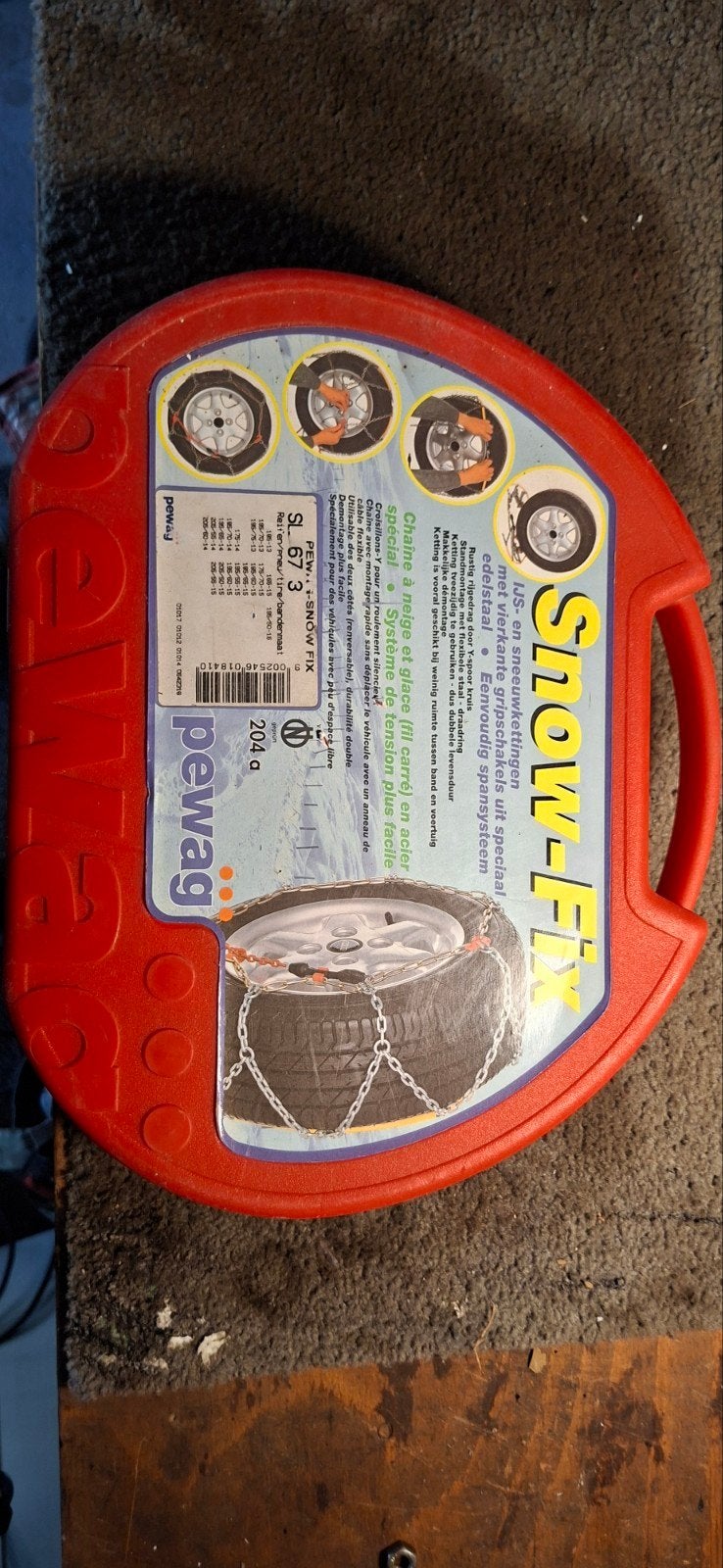Chaîne neige Pewag, Enlèvement