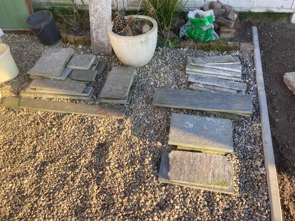 Partij leistenen, Tuin en Terras, Ophalen, Gebruikt