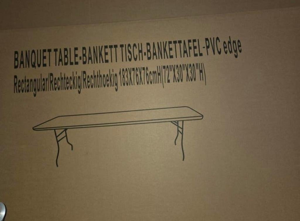 5x Banquet/Bakkerstafels 183x76cm – Opplooibaar Horeca, Ophalen, Nieuw, 50 tot 100 cm, 150 tot 200 cm