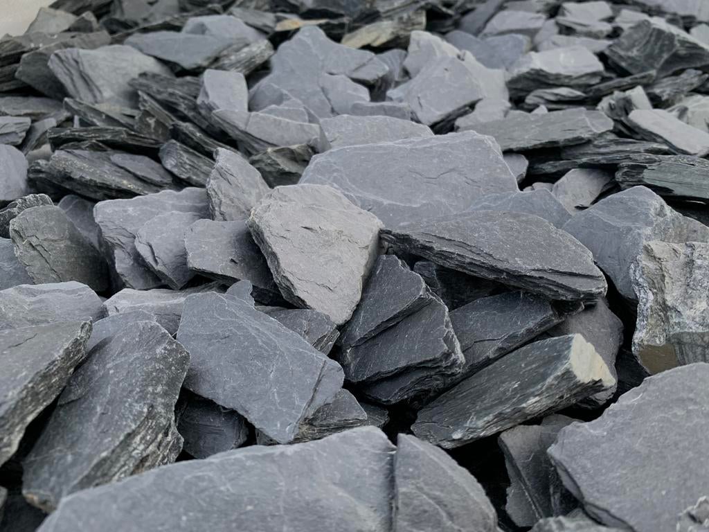 Ultra black slate grind split kiezel natuursteen leisteen, Tuin en Terras, Zwart, Nieuw, Ophalen of Verzenden, Split