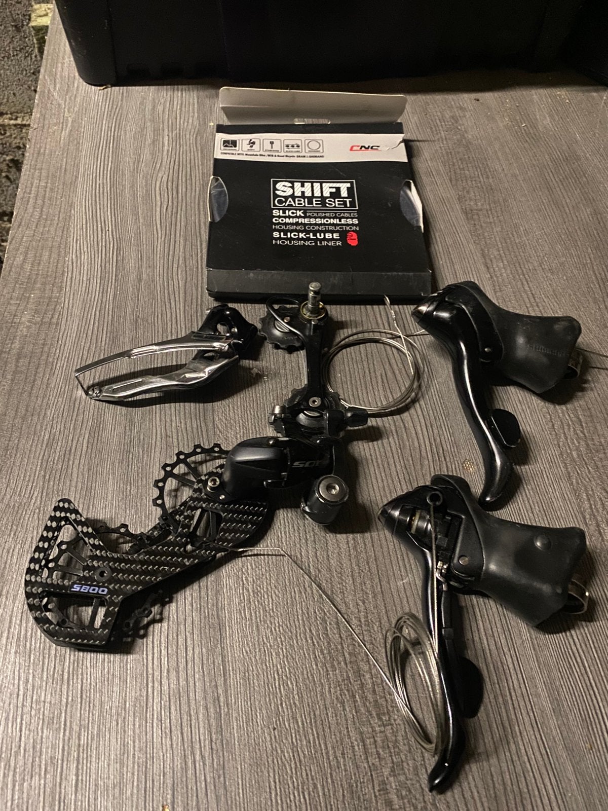 Shimano 105 flight deck schakelset, Ophalen of Verzenden, Gebruikt, Carbon