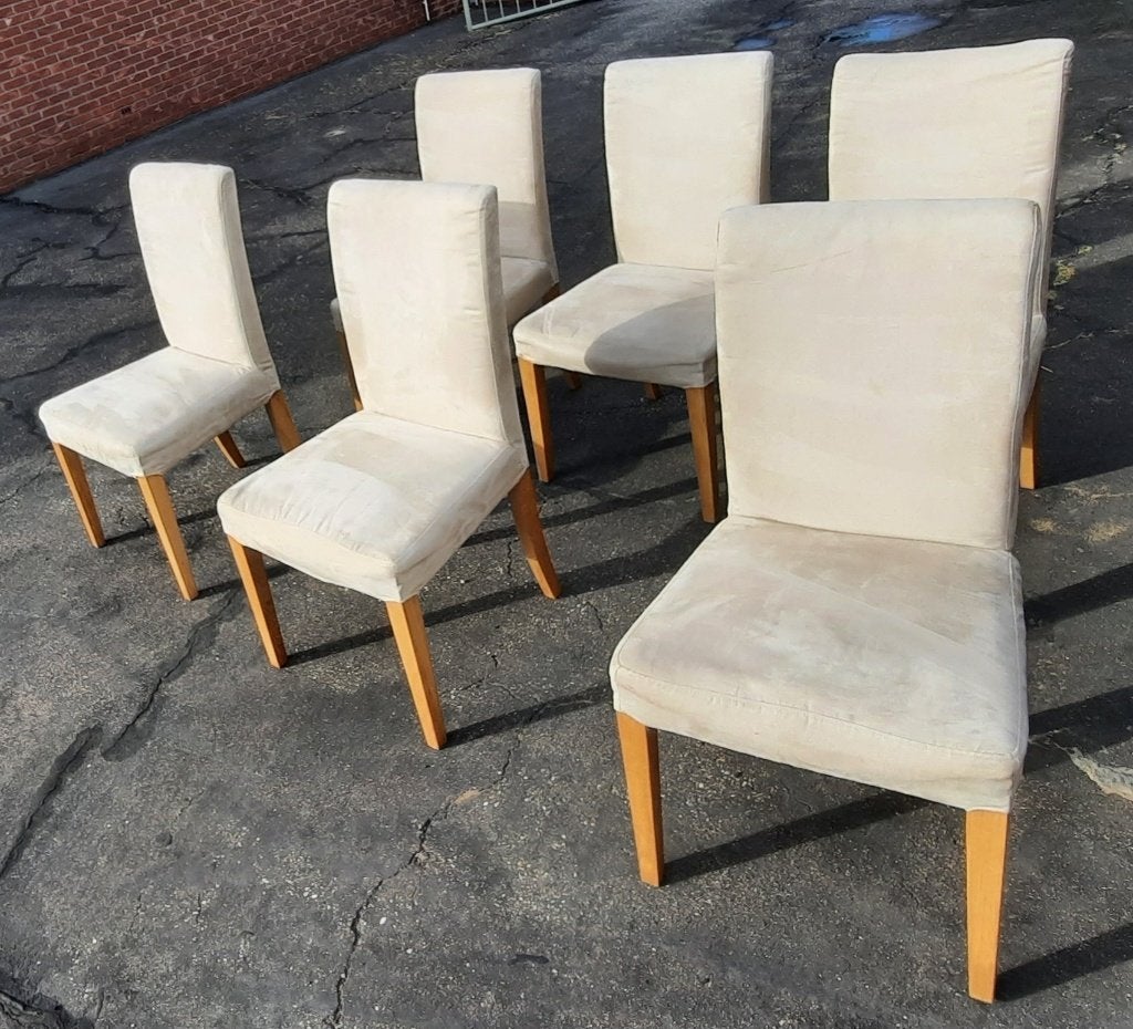 6 chaises de salle à manger, Maison & Meubles, Bois, Landelijk, Enlèvement, Blanc