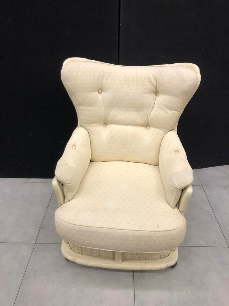 Prachtige vintage rotan stoel uit de jaren '70 (breda), Ophalen, Gebruikt