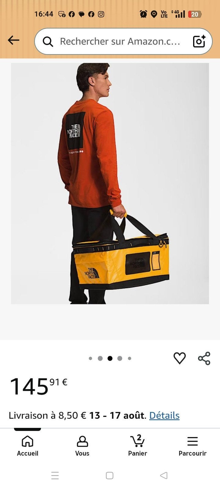 The North Face Base Camp Gear Box 90l, Ophalen