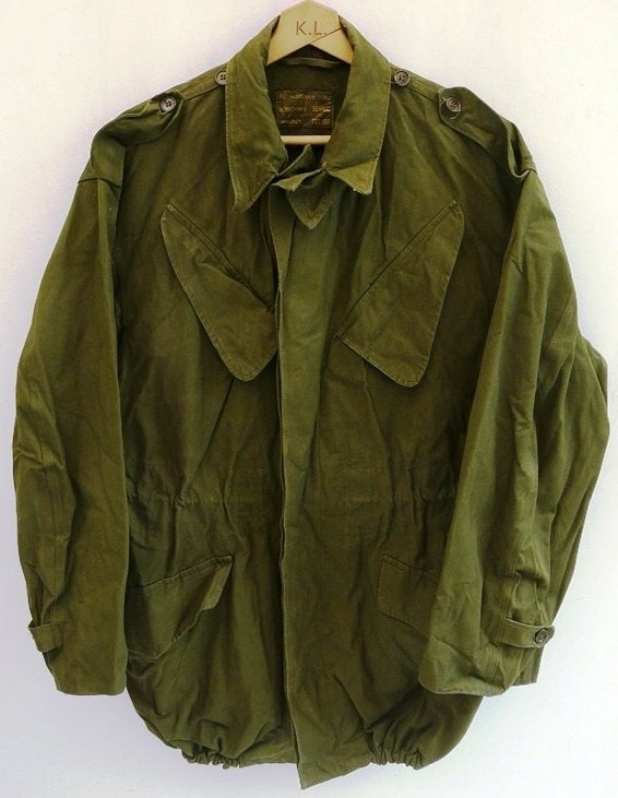 Jas Parka Uniform Buiten, Gvt, M58, maat M, KL, 1950s.(Nr.3), Verzamelen, Ophalen of Verzenden, Landmacht, Kleding of Schoenen