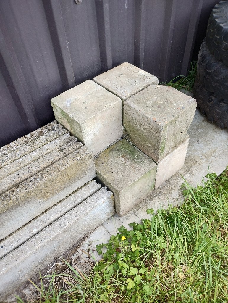 Beton klinkers blok, Tuin en Terras, Ophalen, Beton, Klinkers