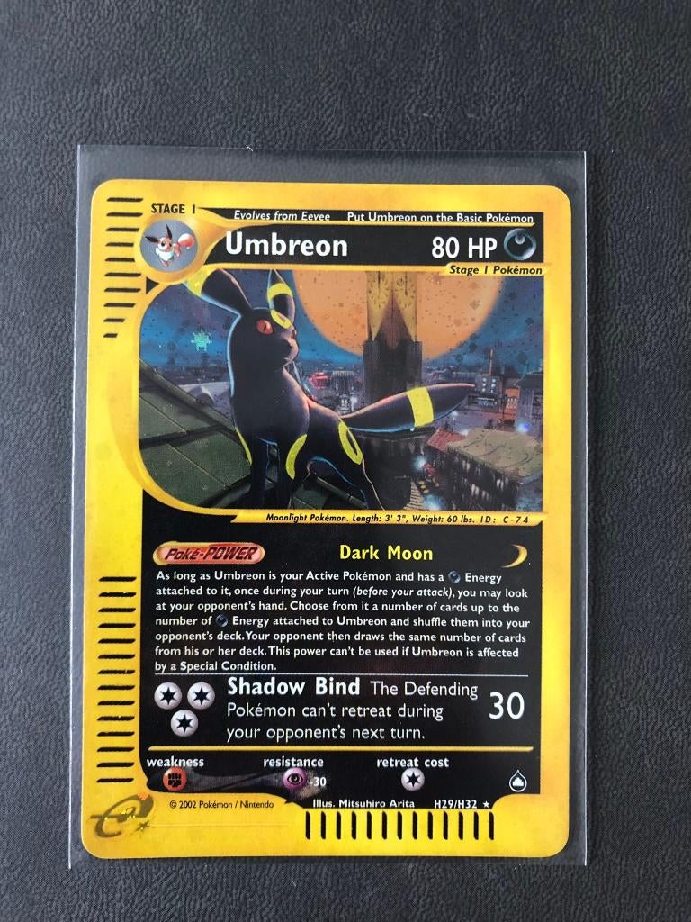 Umbreon Holo - Aquapolis, Ophalen of Verzenden, Nieuw, Losse kaart