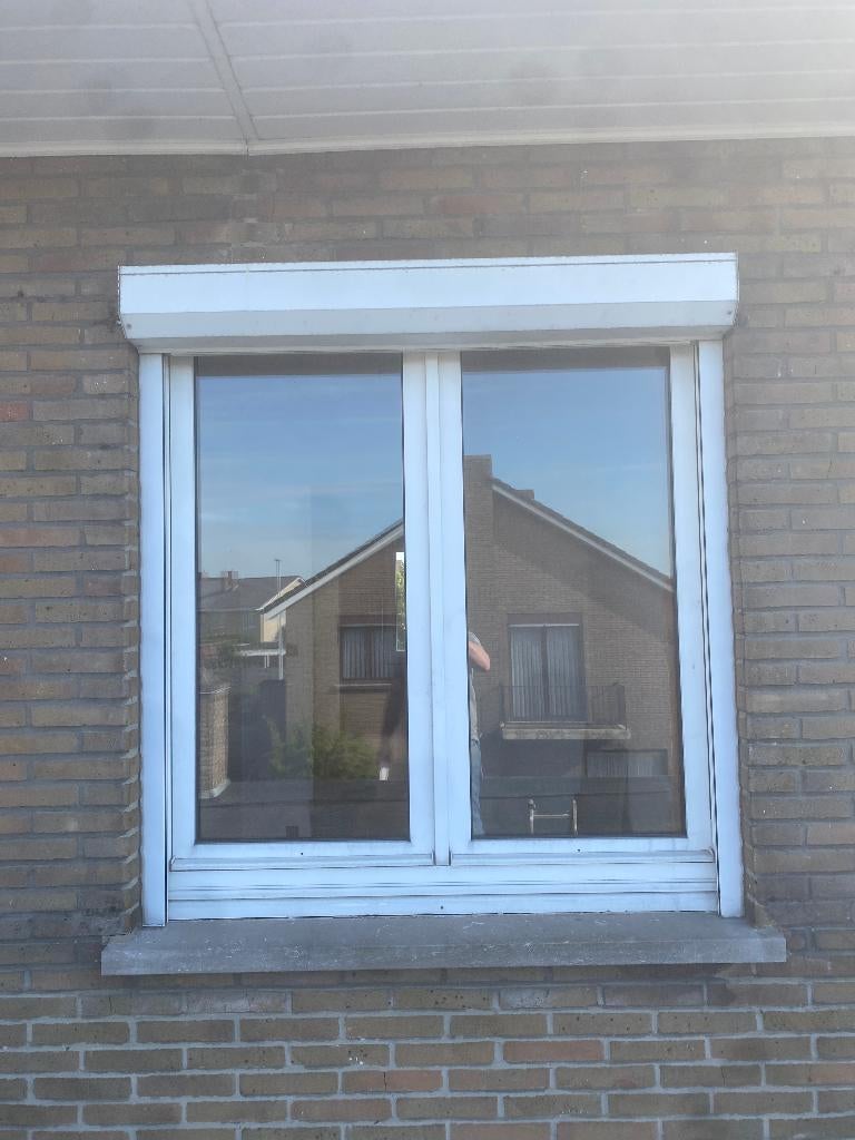 Gratis witte PVC ramen met dubbel glas - zelf uit te breken, Châssis de fenêtre, Synthétique, Enlèvement, Utilisé