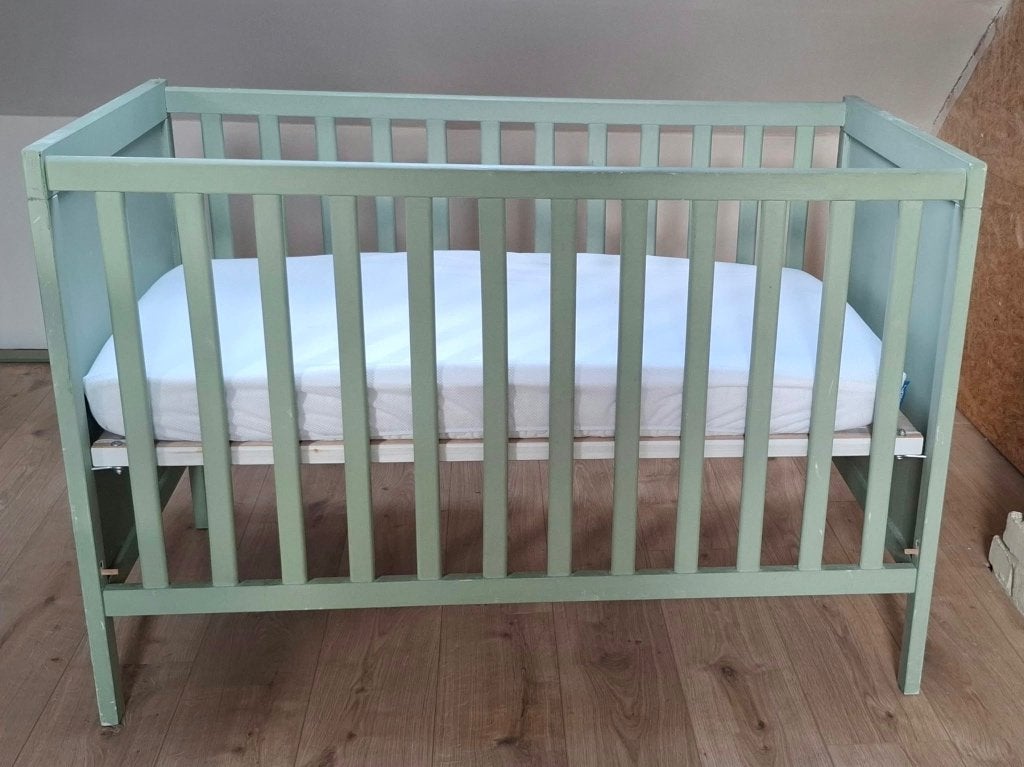 Meegroeibed + Aerosleep matras 60x120cm, Zo goed als nieuw, Minder dan 140 cm, Minder dan 70 cm, Ophalen