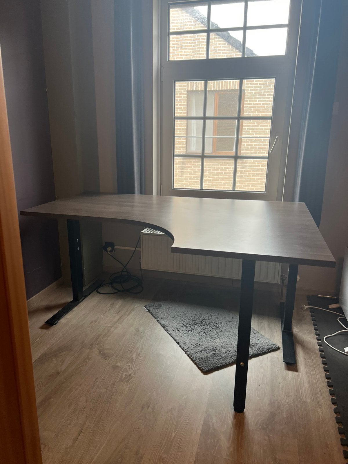 Ergonomisch ABC Kantoormeubelen T-poot Hoekbureau, Ophalen, 160 cm, 120 cm, Hoekbureau