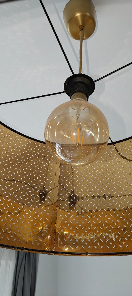 Ikea grote hanglamp goud groen, Ophalen, Zo goed als nieuw