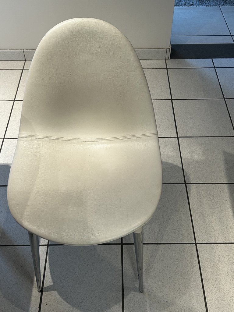 Caprice Casina witte leren stoel ontwerp Philippe Starck, Ophalen, Wit, Zo goed als nieuw, Vier