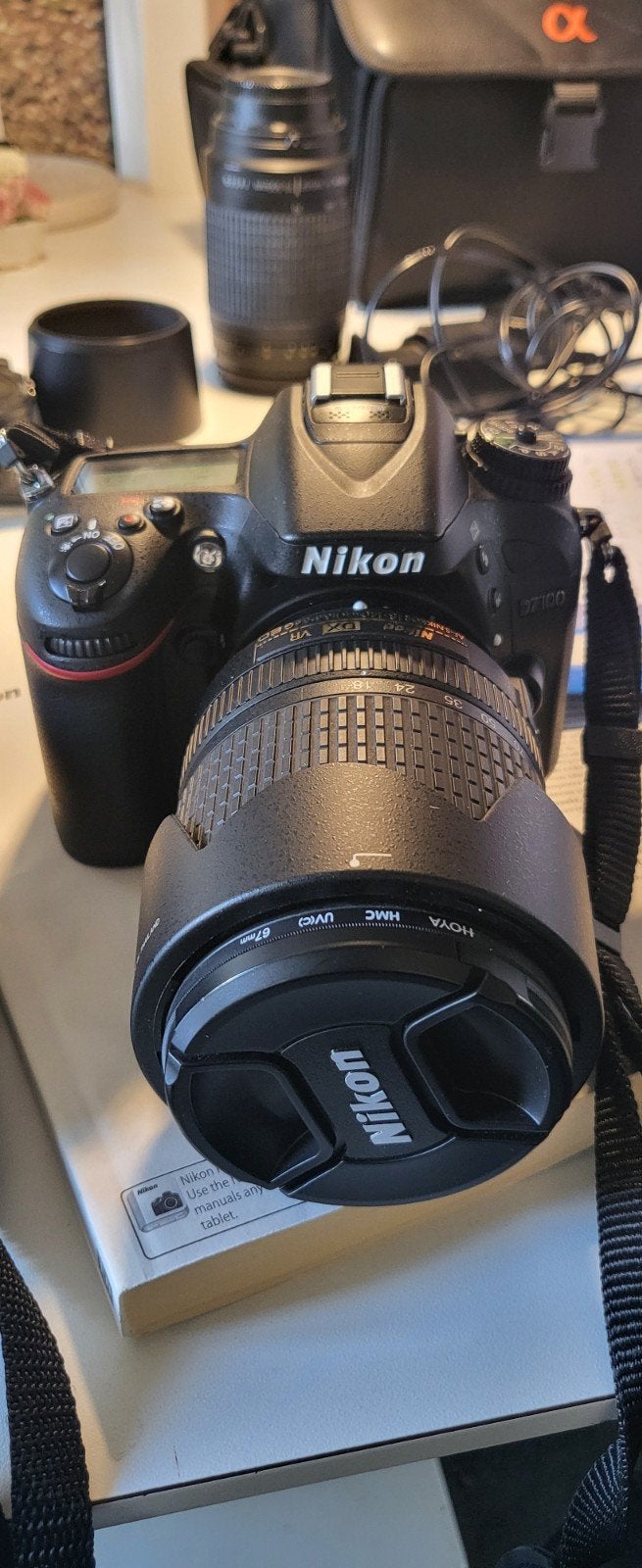 NIKON 7100 Camera Body + Lens, Ophalen, Spiegelreflex, Zo goed als nieuw, Nikon