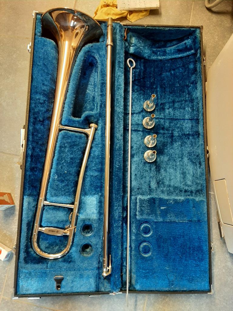 YSL651 Yamaha slide-trombone, Muziek en Instrumenten, Blaasinstrumenten | Trombones, Ophalen, Zo goed als nieuw, Overige typen