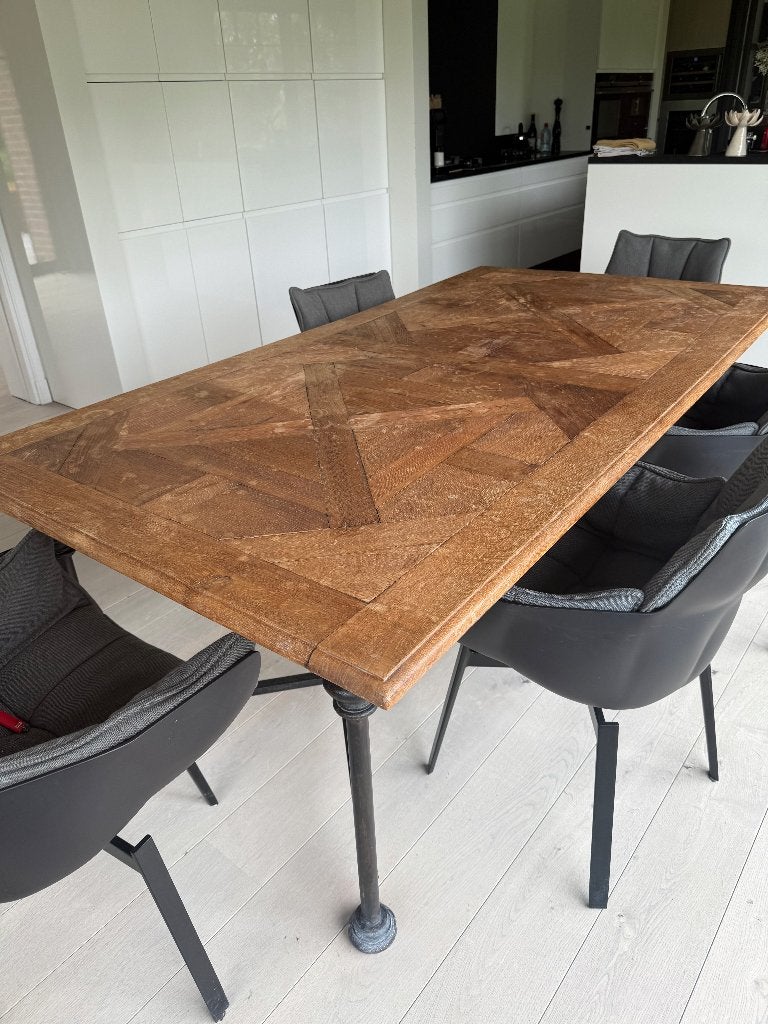 Table de salle à manger, Maison & Meubles, Table en parquet, 100 à 150 cm, Enlèvement, Utilisé