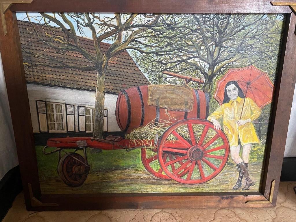 Schilderij boerderij tafereel, Ophalen