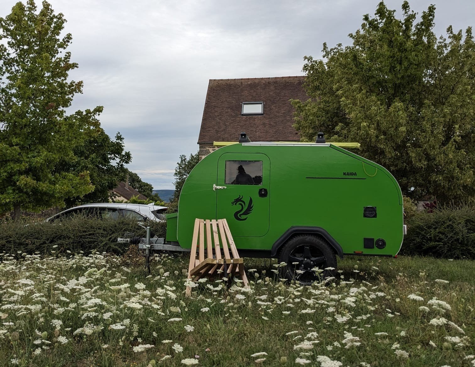 Teardrop KAIDA - Mini caravan, Caravanes & Camping, Caravanes, Particulier, jusqu'à 2, jusqu'à 500 kg, jusqu'à 4 m, Antivol de remorque