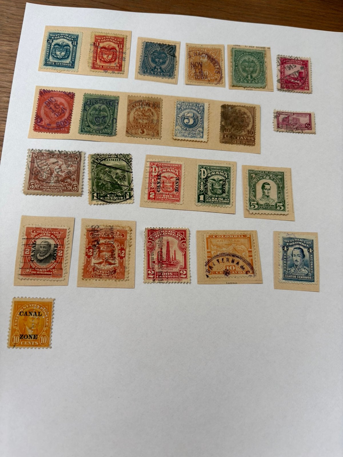 Oude postzegels Colombia, Postzegels en Munten, Ophalen of Verzenden