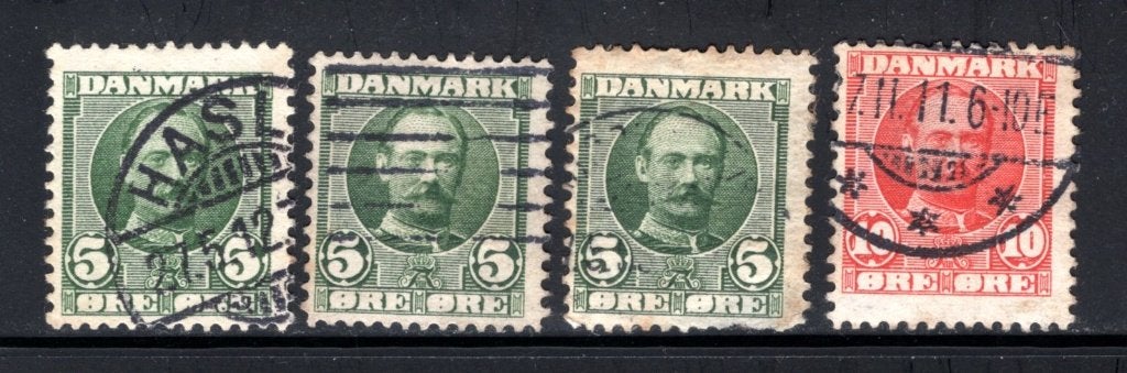 DANEMARK Lot, année 1907, estampillé, Envoi, Danemark, Affranchi