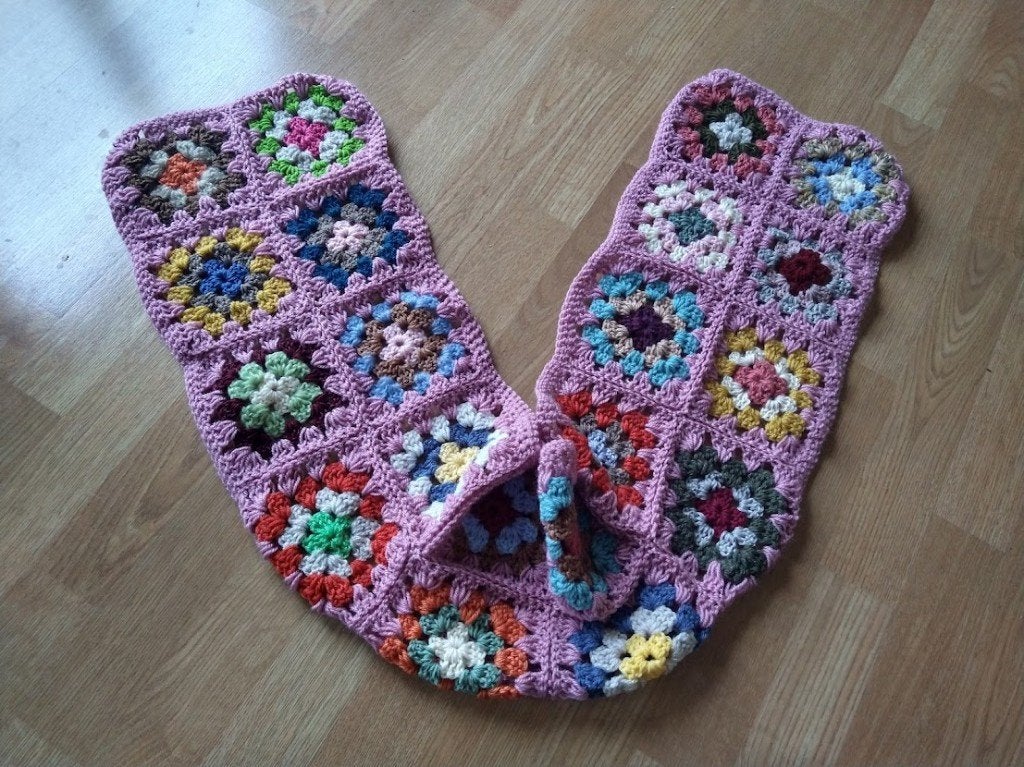 Nieuwe handgemaakte sjaal granny square, Handgemaakt, Verzenden, Nieuw, Sjaal