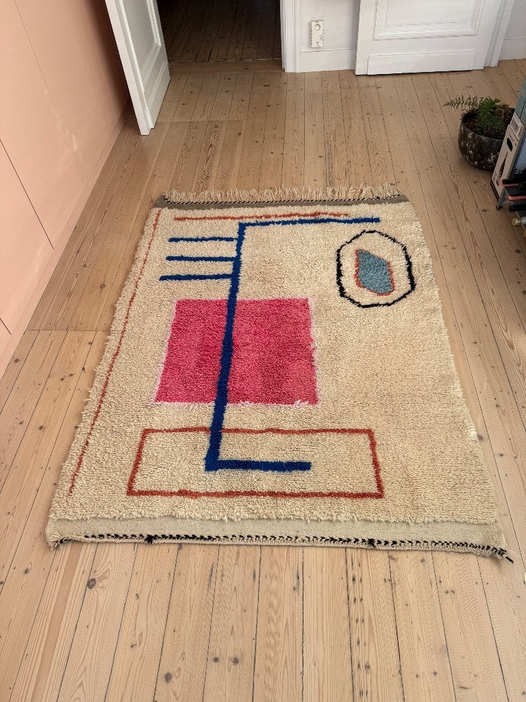 Berber handgeknoopt tapijt, 150 à 200 cm, Marokkaans (berber), Comme neuf, 100 à 150 cm