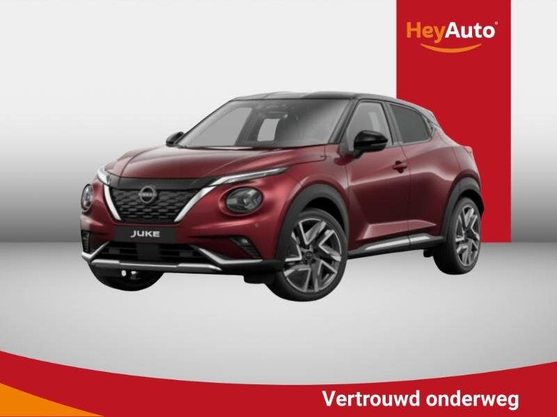 Nissan Juke Hybrid 143 N-DESIGN 5-deurs 4AMT (automatique), Autos, Nissan, Rouge, Achat, 750 kg, 110 g/km