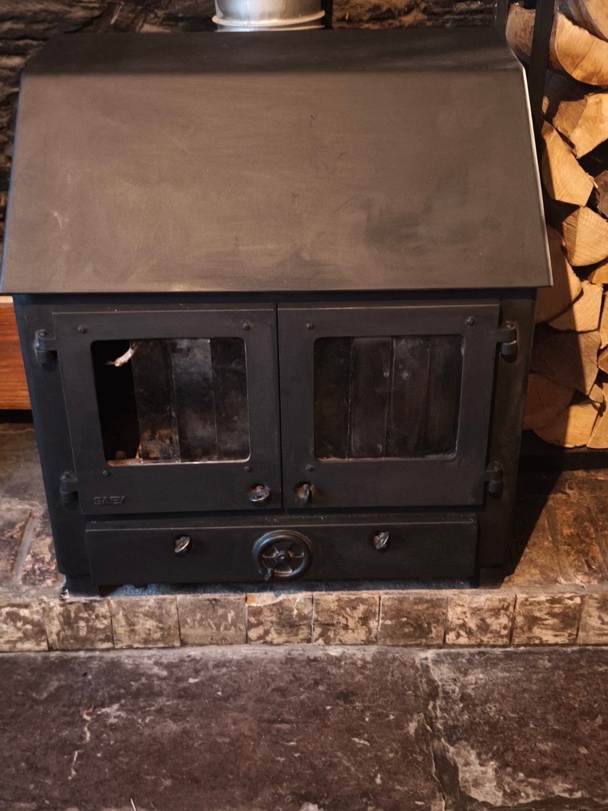 Poêle SAEY bois charbon, Maison & Meubles, Multi-brûleur, Enlèvement, Utilisé, Bois