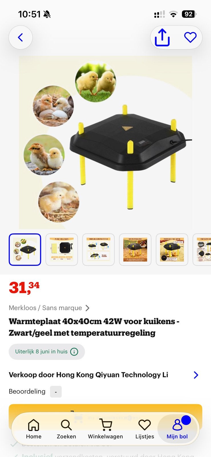 Warmteplaat voor kuikens, Dieren en Toebehoren, Ophalen of Verzenden, Zo goed als nieuw