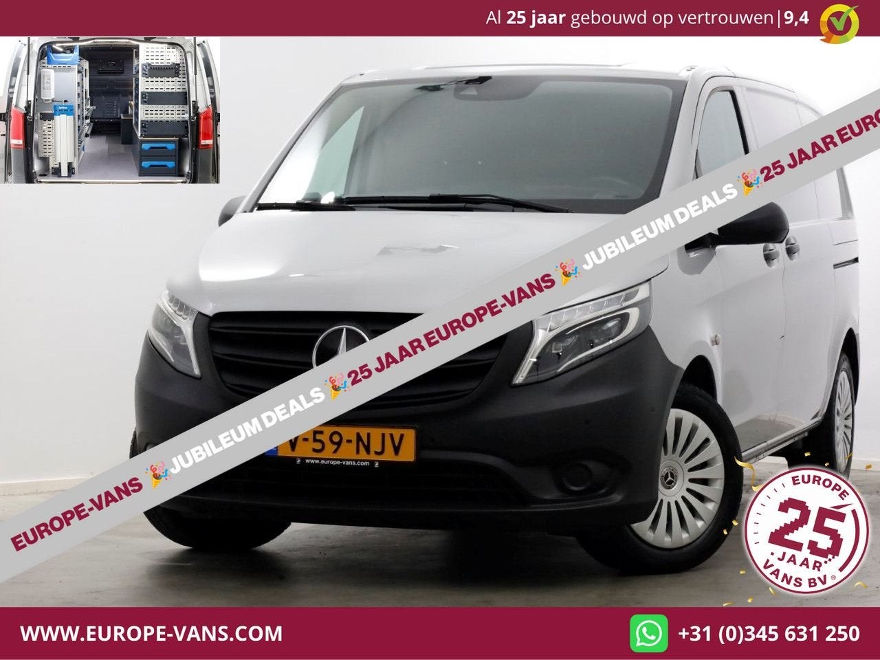 Mercedes-Benz Vito CDI 136pk Compact 9G Automaat 2x Schuifde, Mercedes-Benz, Bedrijf, Diesel, Te koop