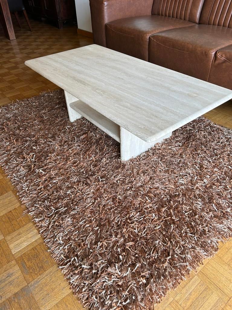 Table basse en marbre beige, Maison & Meubles, Tables | Tables de salon, 100 à 150 cm, Moins de 50 cm, Enlèvement, Utilisé