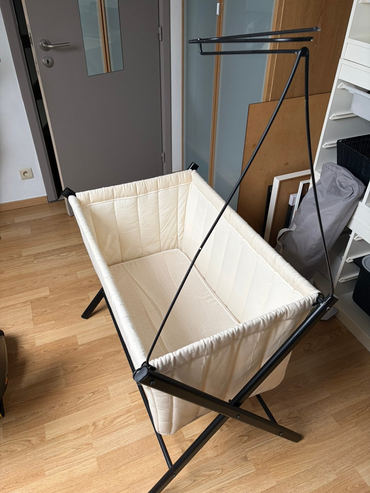 Baby wieg in stof, Ophalen, Gebruikt