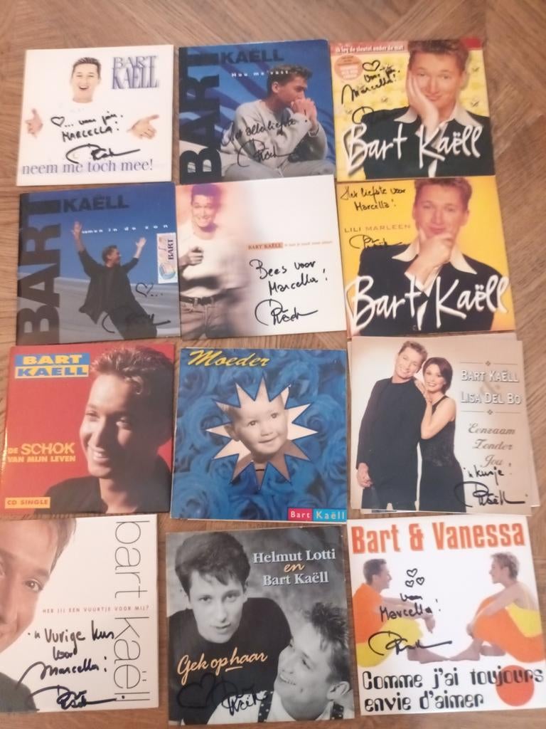 Lot bart kaell singels met handtekening, Enlèvement ou Envoi