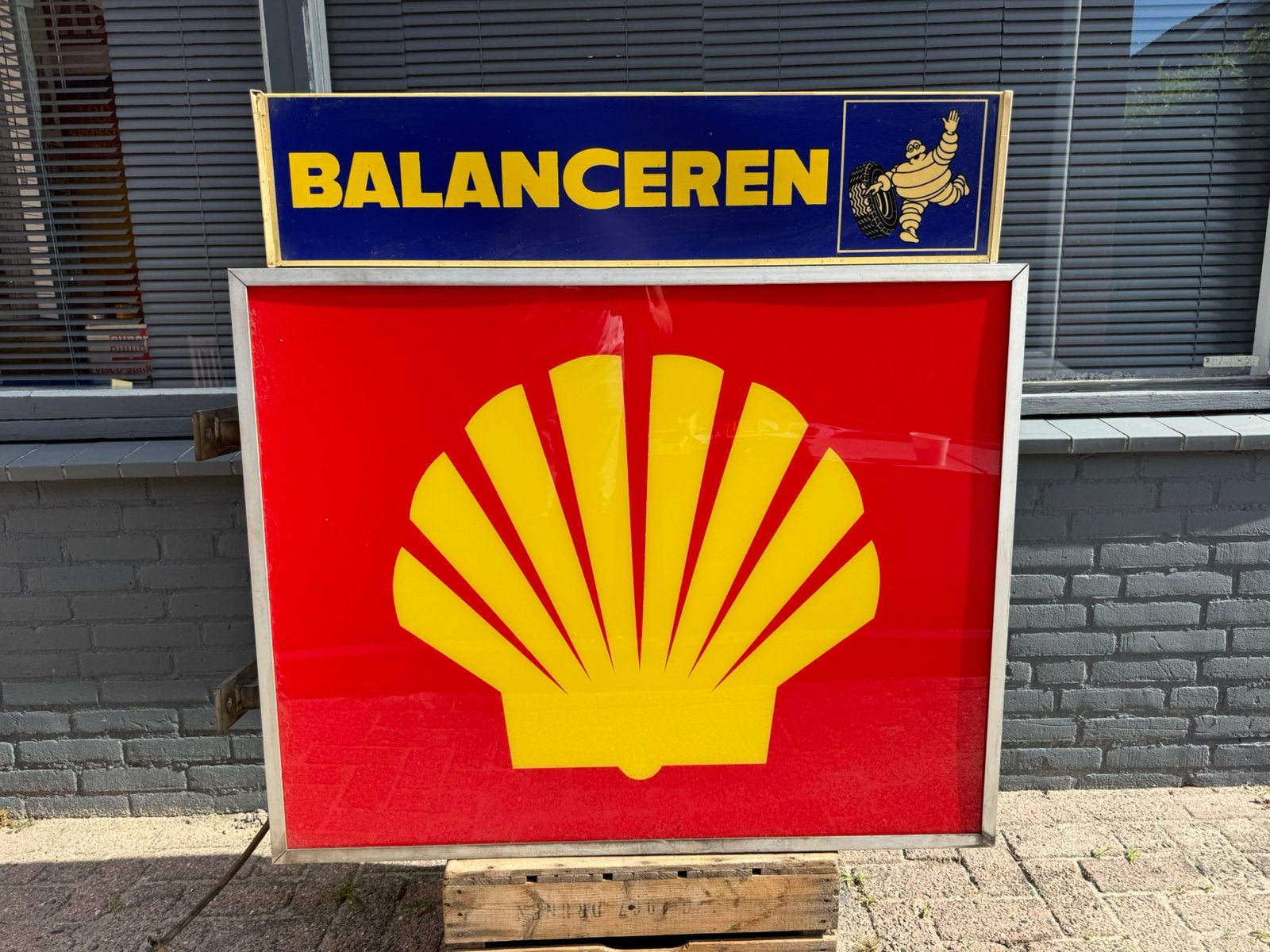 SHELL grote reclame lichtbak XL, Verzamelen, Merken en Reclamevoorwerpen, Gebruikt, Lichtbak of (neon) lamp, Ophalen
