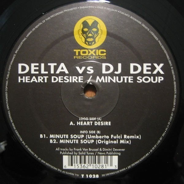 Delta vs DJ Dex - Heart Desire / Minute Soup, Ophalen of Verzenden, Zo goed als nieuw, 12 inch, House