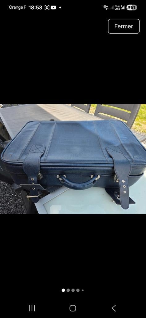 Valise vintage en simili, Enlèvement ou Envoi