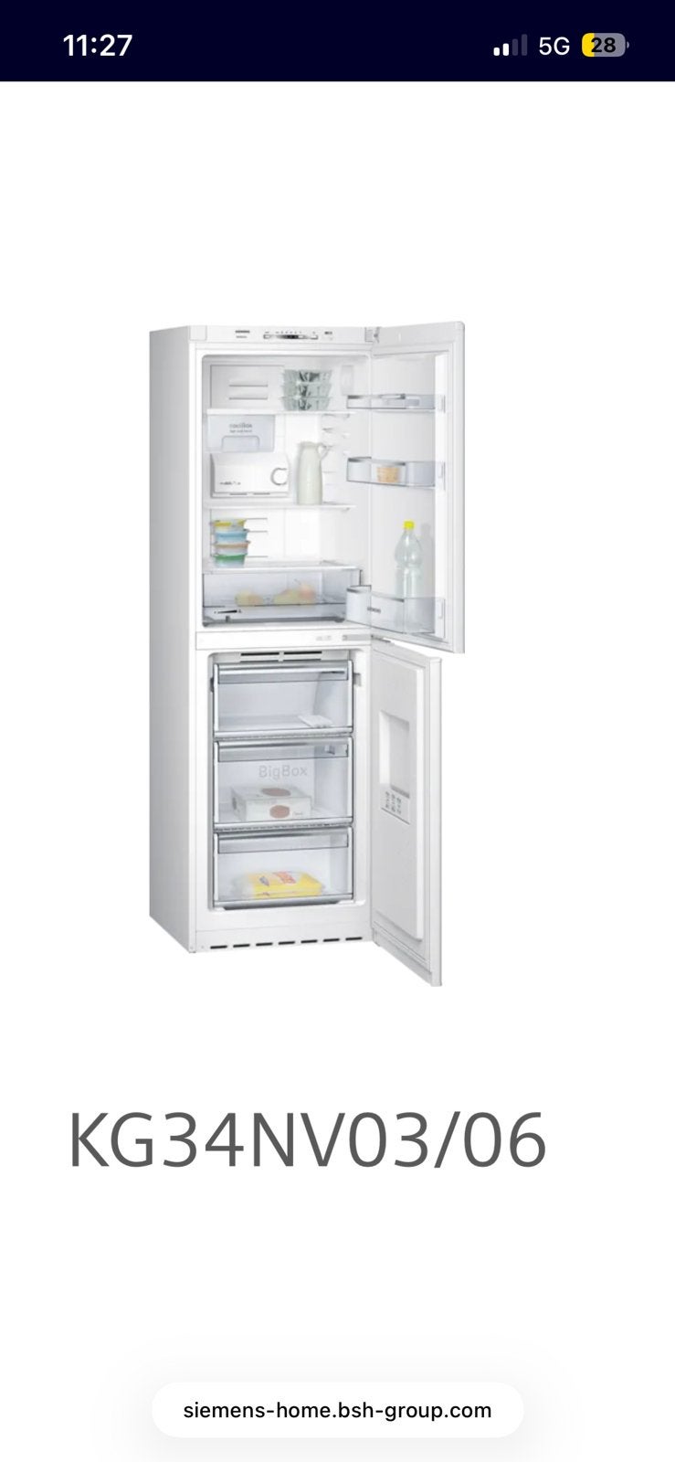 Réfrigérateur combi siemens NOFROST, Enlèvement, Utilisé