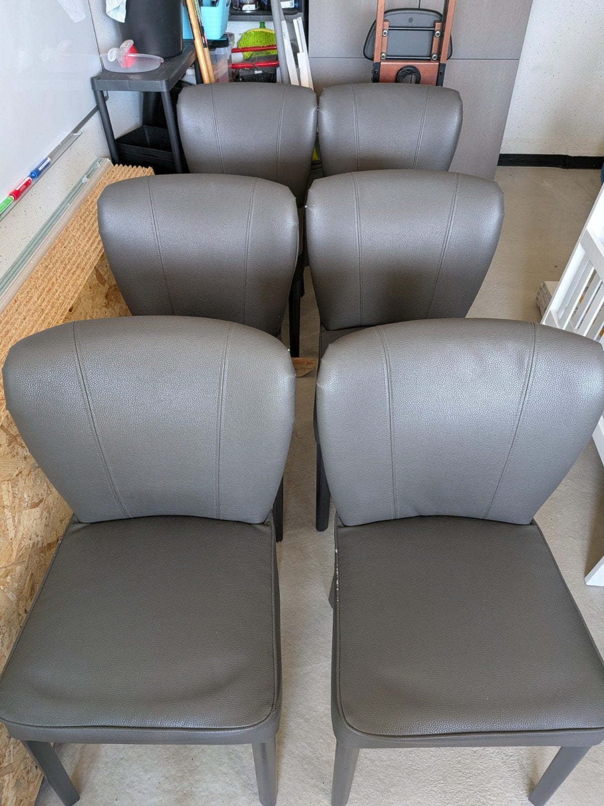 set van 6 stoelen, Ophalen, Leer